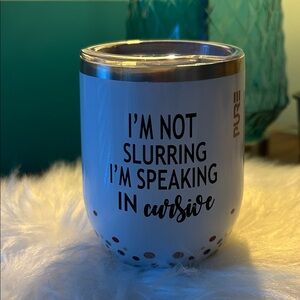 Pure White/multi color tumbler